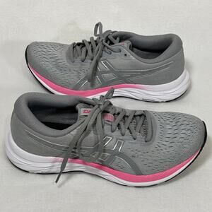 ASICS Running Shoes Womens Size 9 Gray Pink Low Top Trainers